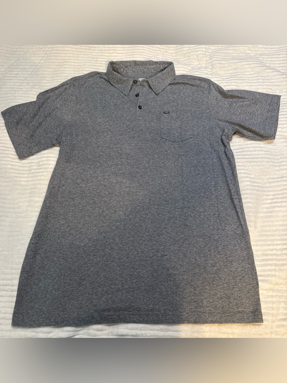 Rip Curl Men's Heather Gray Polo with Chest Pocket